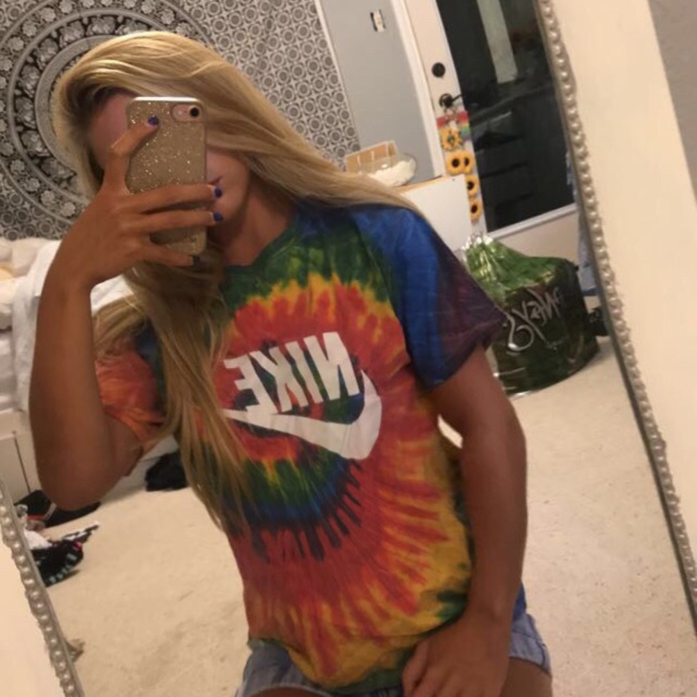 Tie dye Nike top